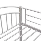 Bellemave Lit Superposé en Métal Jumeau sur Jumeau avec Échelle et Barrière de Sécurité, Convertible en 2 Lits, Robuste, Lit Gain de Place pour Enfants et Adolescents, Argent
