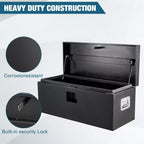 Boîte à outils robuste en aluminium pour benne de camion, boîte à outils en tôle larmée avec poignée latérale et clés de verrouillage, organiseur de rangement pour pick-up, benne de camion