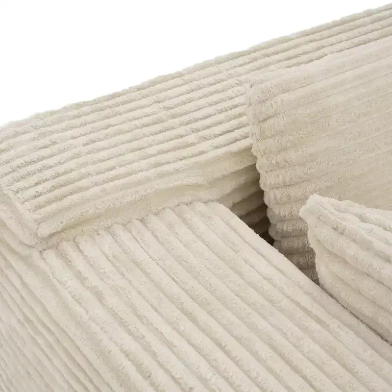 Famapy Canapé d'angle moderne compressé : Confort et style pour les espaces de vie contemporains, canapé en coton compressé sans assemblage avec méridienne.