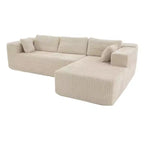 Famapy Canapé d'angle moderne compressé : Confort et style pour les espaces de vie contemporains, canapé en coton compressé sans assemblage avec méridienne.