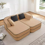 77.2 Canapé Teddy, éponge 32D, sans ossature, deux chaises longues, convertible, couleur contrastée, symétrique, salon