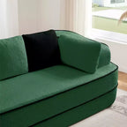 77.2 Canapé Teddy, éponge 32D, sans ossature, deux chaises longues, convertible, couleur contrastée, symétrique, salon