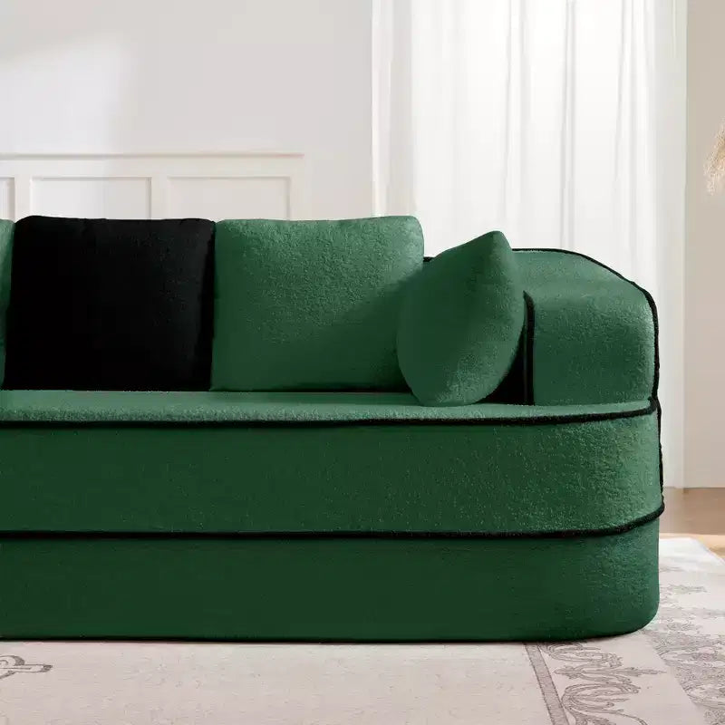 77.2 Canapé Teddy, éponge 32D, sans ossature, deux chaises longues, convertible, couleur contrastée, symétrique, salon