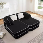 77.2 Canapé Teddy, éponge 32D, sans ossature, deux chaises longues, convertible, couleur contrastée, symétrique, salon