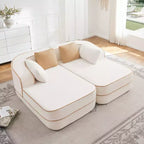77.2 Canapé Teddy, éponge 32D, sans ossature, deux chaises longues, convertible, couleur contrastée, symétrique, salon