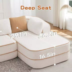 77.2 Canapé Teddy, éponge 32D, sans ossature, deux chaises longues, convertible, couleur contrastée, symétrique, salon