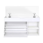 Banc d'entrée EHMKNP avec rangement pour chaussures, tiroirs à abattant à 3 niveaux, armoire dissimulée, organisateur peu encombrant pour couloir ou salon