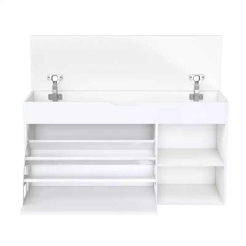 Banc d'entrée EHMKNP avec rangement pour chaussures, tiroirs à abattant à 3 niveaux, armoire dissimulée, organisateur peu encombrant pour couloir ou salon