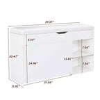 Banc d'entrée EHMKNP avec rangement pour chaussures, tiroirs à abattant à 3 niveaux, armoire dissimulée, organisateur peu encombrant pour couloir ou salon
