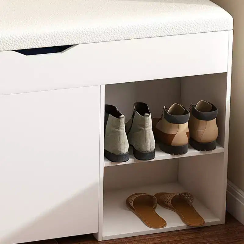 Banc d'entrée EHMKNP avec rangement pour chaussures, tiroirs à abattant à 3 niveaux, armoire dissimulée, organisateur peu encombrant pour couloir ou salon