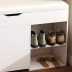 Banc d'entrée EHMKNP avec rangement pour chaussures, tiroirs à abattant à 3 niveaux, armoire dissimulée, organisateur peu encombrant pour couloir ou salon