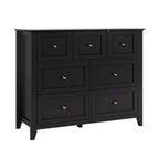 Commode en bois CuisinSmart pour chambre à coucher, commode à 7 tiroirs avec poignée en métal, organisateur de rangement de placard pour salon, couloir, chambre à coucher