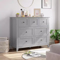 Commode en bois CuisinSmart pour chambre à coucher, commode à 7 tiroirs avec poignée en métal, organisateur de rangement de placard pour salon, couloir, chambre à coucher