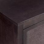 Buffet 4 portes Hatteras Modern Boho avec accents en bois massif et rotin naturel - Teamson Home