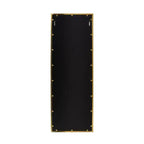 Okak Miroir rectangulaire intégral 77*27.5IN avec cadre en acier inoxydable, miroir de sol avec trous de suspension, miroir mural pour salon, chambre à coucher, doré