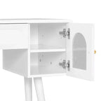 Homy Casa Coiffeuse avec Tabouret et Meubles de Rangement pour Chambre ou Dressing, Blanc