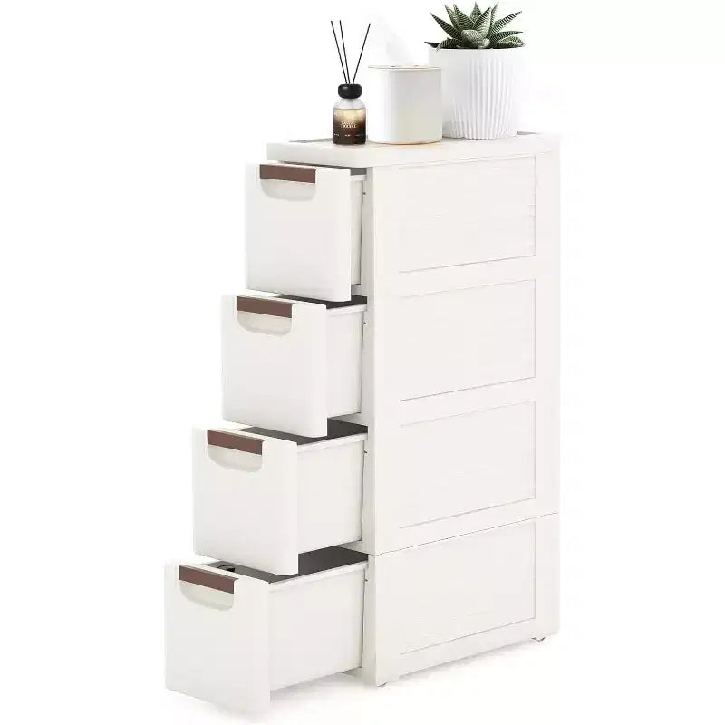 Dcolora 3 Drawers Narrow Storage Cabinet, Slim Bathroom Storage Cabinet