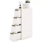 Dcolora 3 Drawers Narrow Storage Cabinet, Slim Bathroom Storage Cabinet