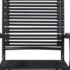 Chaise de bureau pivotante à roulettes en tissu extensible noir HomeRoots