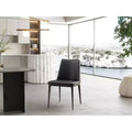 HomeStock 36 in. Gray Faux Leather Dining Chair Set of 4 for a ideal trendy versatile home seating