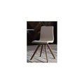 HomeStock 41 in. Brown Faux Leather Dining Chair Set of 1 for a designed Stylish elegant dining experience