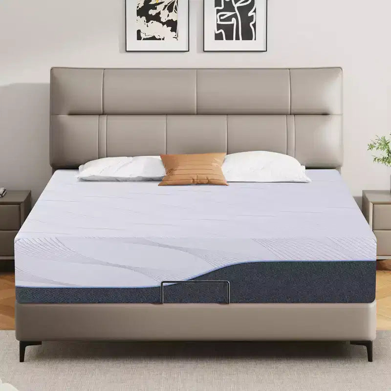 Matelas en mousse à mémoire de forme Dyonery, taille Twin XL, rafraîchissant haut de gamme, thé vert/gel