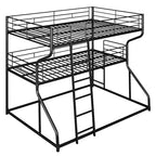 Lit superposé triple Okak double sur grand lit, lits superposés robustes pour enfants avec 2 échelles, cadres de lit pour chambre à coucher, dortoir