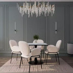 Table à manger carrée LeisureMod Bristol avec plateau en MDF et piètement colonne en acier noir pour cuisine et salle à manger modernes