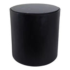 Table d'appoint moderne en pierre et bois de manguier avec élégant plateau en marbre, design rond contemporain, base en bois massif durable pour une décoration intérieure élégante