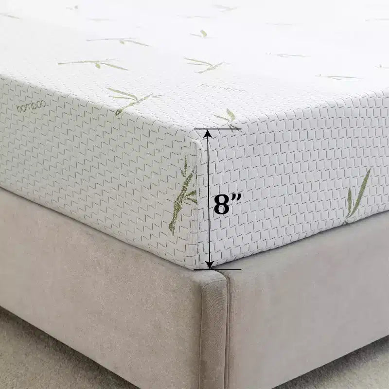 Matelas en mousse à mémoire de forme ferme moyenne 8 10 pouces avec technologie de refroidissement en gel Housse en bambou amovible Certifié CertiPUR-US Matelas en boîte