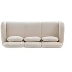 Canapé rembourré Christopher Knight Home Dorian 78" moderne 3 places en bois d'hévéa avec 3 oreillers
