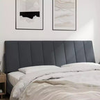 vidaXL Coussin de Tête de Lit Hanko Gris Foncé 60,2 Velours