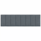 vidaXL Coussin de Tête de Lit Hanko Gris Foncé 60,2 Velours