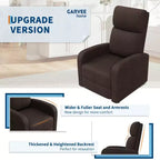Fauteuil inclinable pour adultes, canapé simple réglable, avec poche latérale, dossier haut, accoudoirs larges et siège rembourré, pour salon