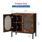 Buffet de 80 cm, Armoire de rangement en rotin avec étagères réglables, Buffet de cuisine pour salon, salle à manger, entrée