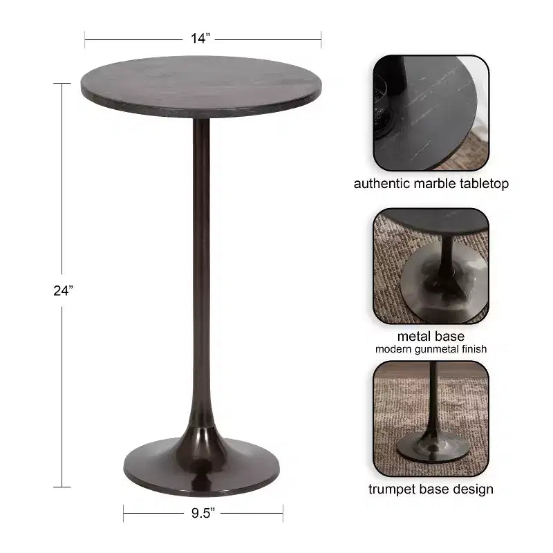 Table d'appoint ronde Baronet Kate et Laurel