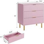 Commode à 3 tiroirs, commode de chambre moderne en bois avec tiroirs de rangement, meuble TV de style rustique pour salon, chambre, couloir