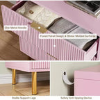 Commode à 3 tiroirs, commode de chambre moderne en bois avec tiroirs de rangement, meuble TV de style rustique pour salon, chambre, couloir