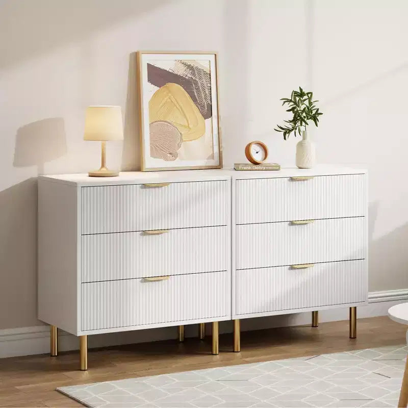 Commode à 3 tiroirs, commode de chambre moderne en bois avec tiroirs de rangement, meuble TV de style rustique pour salon, chambre, couloir