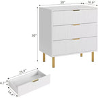 Commode à 3 tiroirs, commode de chambre moderne en bois avec tiroirs de rangement, meuble TV de style rustique pour salon, chambre, couloir