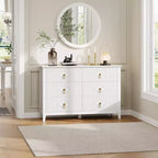 Commode à 6 tiroirs, commode de chambre moderne en bois avec tiroirs de rangement, meuble TV de style ferme pour salon, chambre à coucher, couloir