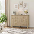 Commode à 6 tiroirs, commode de chambre moderne en bois avec tiroirs de rangement, meuble TV de style ferme pour salon, chambre à coucher, couloir
