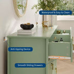 Commode à 6 tiroirs, commode de chambre moderne en bois avec tiroirs de rangement, meuble TV de style ferme pour salon, chambre à coucher, couloir