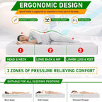 Matelas BestMassage en mousse à mémoire de forme au thé vert, 30,5 cm, gel rafraîchissant, fermeté moyenne
