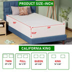 Matelas BestMassage en mousse à mémoire de forme au thé vert, 30,5 cm, gel rafraîchissant, fermeté moyenne
