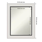 Miroir mural de salle de bain Amanti Art Ellie à cadre biseauté d'un demi-pouce
