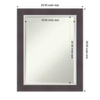 Miroir mural de salle de bain Amanti Art Ellie à cadre biseauté d'un demi-pouce