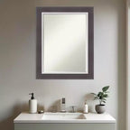 Miroir mural de salle de bain Amanti Art Ellie à cadre biseauté d'un demi-pouce