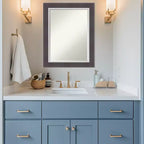 Miroir mural de salle de bain Amanti Art Ellie à cadre biseauté d'un demi-pouce