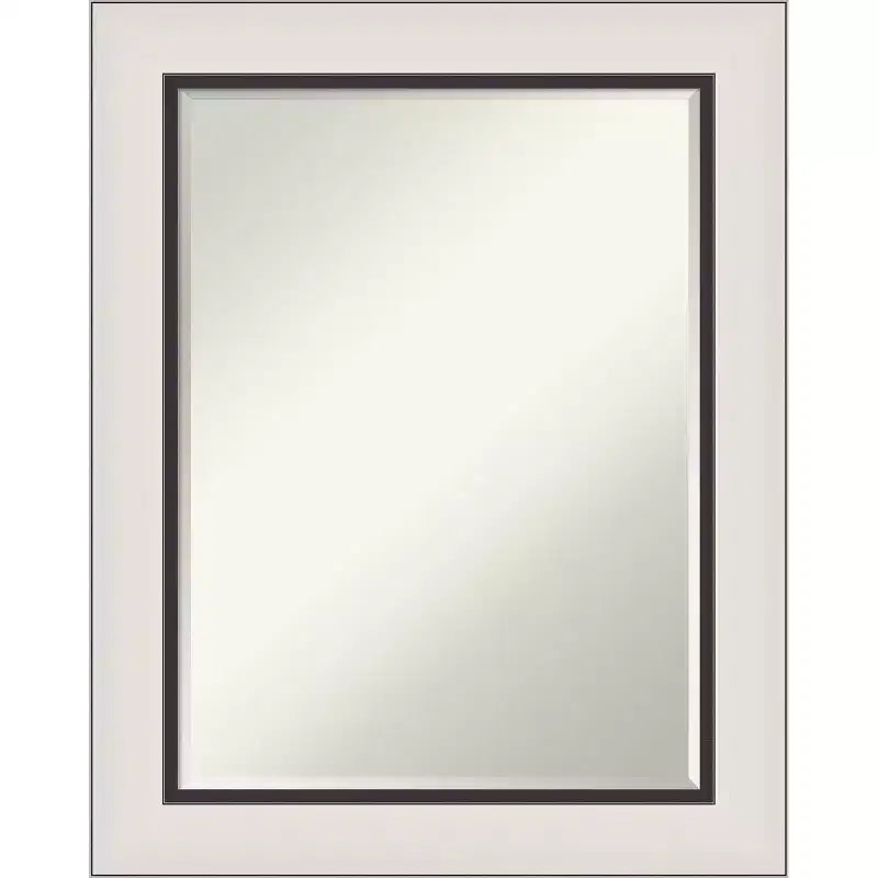 Miroir mural de salle de bain Amanti Art Ellie à cadre biseauté d'un demi-pouce